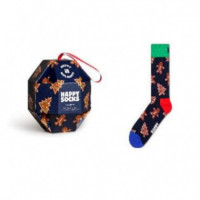 P000405 Calcetines HAPPY SOCKS Hombre 1-PACK Gingerbread Cookies Socks Gift Box