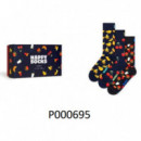 P000695 Calcetines HAPPY SOCKS Hombre 3-PACK Food Socks Gift Set