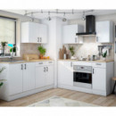 Cocina Esquinera Kit Blanca Kira MOMI 160+160 Cm