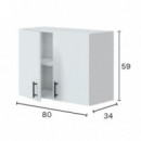 Cocina Esquinera Kit Blanca Kira MOMI 160+160 Cm