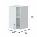 Cocina Esquinera Kit Blanca Kira MOMI 160+160 Cm