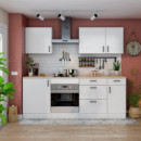 Cocina Esquinera Kit Blanca Kira MOMI 220+220 Cm