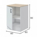 Cocina Esquinera Kit Blanca Kira MOMI 220+220 Cm