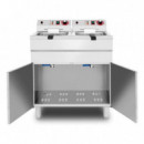 Freidora Industrial Electrica Doble LARRYHOUSE 16+16 Litros