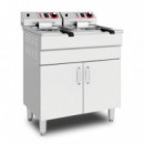 Freidora Industrial Electrica Doble LARRYHOUSE 16+16 Litros