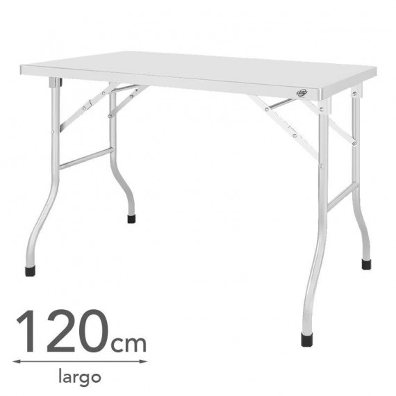 Mesa de Trabajo Inox Plegable LARRYHOUSE 120X60X80 Cm