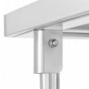 Mesa de Trabajo Inox Plegable LARRYHOUSE 200X60X80 Cm