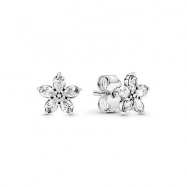 PANDORA Pendientes en Plata de Ley Copos de Nieve Brillantes 299239C01
