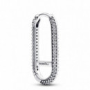 PANDORA Pendiente Link en Plata de Ley en Pavé 292796C01