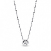PANDORA Collar en Plata de Ley Halo Redondo Brillante 391174C01-45