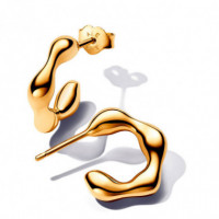 PANDORA Pendientes de Aro Abierto Forma Orgánica 263269C00