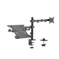 GEMBIRD Soporte Mesa Ajustable con Brazo para Monitor y Bandeja para Portatil