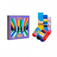 P002219 Calcetines HAPPY SOCKS Hombre Beatles 3-PACK Socks Gift Set