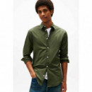 Tjm Original Stretch Shirt Pewter Green  TOMMY JEANS