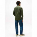 Tjm Original Stretch Shirt Pewter Green  TOMMY JEANS