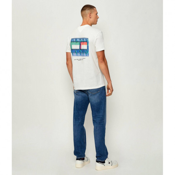 Tjm Reg Dna Flag Play Tee Ext Ecru  TOMMY JEANS