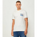 Tjm Reg Dna Flag Play Tee Ext Ecru  TOMMY JEANS