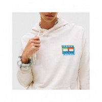 Tjm Reg Dna Flag Play Hoodie Ext Ancient  TOMMY JEANS