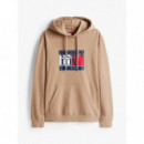 Tjm Reg Rwb Flag Hoodie Ext Coastal Taup  TOMMY JEANS