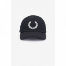 Gorros y Gorras Gorra FRED PERRY Lona Logotipo Negro