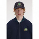 Gorros y Gorras Gorra FRED PERRY Cinco Paneles Tenis Azul Marino