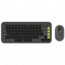 Teclado + Raton LOGITECH Pop Icon Wireless Black/green