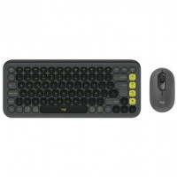 Teclado + Raton LOGITECH Pop Icon Wireless Black/green