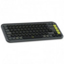 Teclado + Raton LOGITECH Pop Icon Wireless Black/green