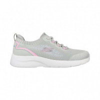 SKECHERS Dynamight 2.0 Daytime Stride Lt. Grey/pink