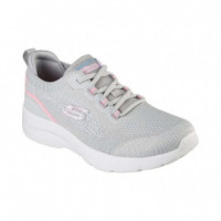 SKECHERS Dynamight 2.0 Daytime Stride Lt. Grey/pink