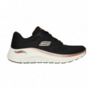 SKECHERS Arch Fit 2.0 Glow The Distance Black/rose Gold