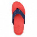 SKECHERS GO CONSISTENT SANDAL NAVY/RED
