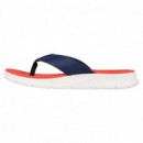 SKECHERS GO CONSISTENT SANDAL NAVY/RED