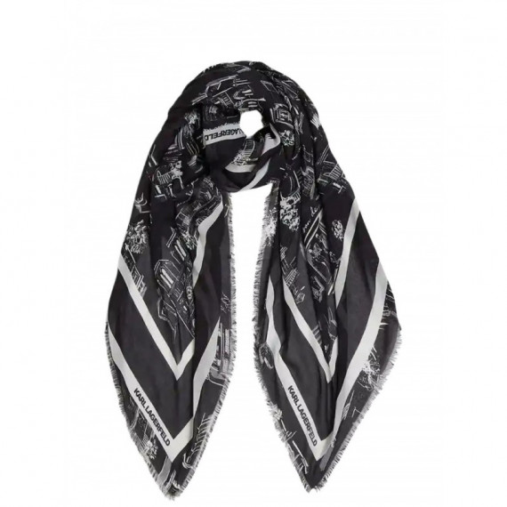 KARL LAGERFELD - K Sketch Modal Scarf - 999 - A4W33116/999