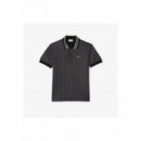 Polos Polo LACOSTE Monogram Jacquard para Hombre