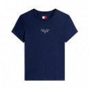 Camiseta de Punto con Logo y Corte Slim  TOMMY HILFIGER