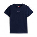 Camiseta de Cuello Redondo con Logo Lineal  TOMMY HILFIGER