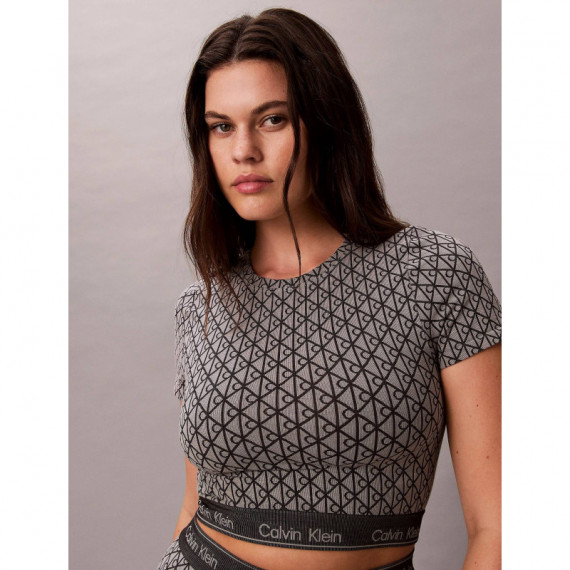 Short Sleeve Top Seamless Emblem Pale Li  CALVIN KLEIN