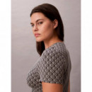 Short Sleeve Top Seamless Emblem Pale Li  CALVIN KLEIN