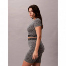 Short Sleeve Top Seamless Emblem Pale Li  CALVIN KLEIN