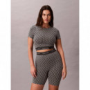 Short Sleeve Top Seamless Emblem Pale Li  CALVIN KLEIN