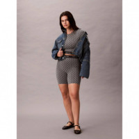 Mid Thigh Short Seamless Emblem Pale Liq  CALVIN KLEIN