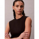 Sl Scuba Seam Detail Mini Dress Black  CALVIN KLEIN