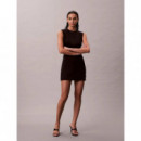 Sl Scuba Seam Detail Mini Dress Black  CALVIN KLEIN