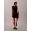 Sl Scuba Seam Detail Mini Dress Black  CALVIN KLEIN