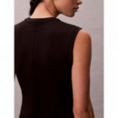 Sl Scuba Seam Detail Mini Dress Black  CALVIN KLEIN