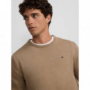 Jersey Classic Cuello Redondo Beige Oscu  SILBON