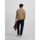 Jersey Classic Cuello Redondo Beige Oscu  SILBON