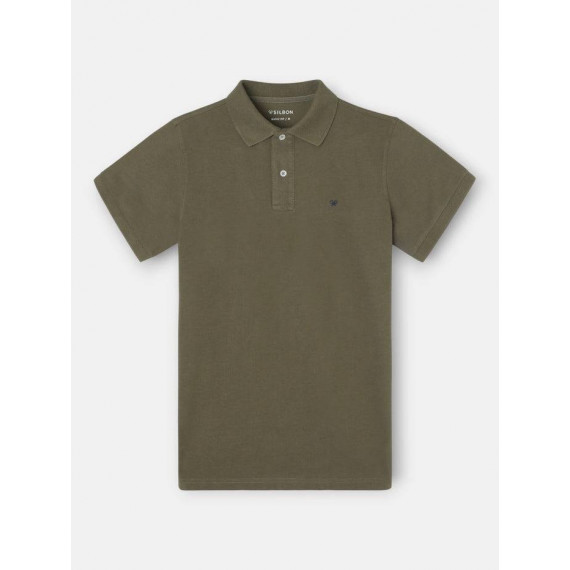 Polo Clasico Liso Verde Oscuro  SILBON