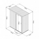 Caseta de Metal Puerta Corredera Antracita AIRMEC 89X163X182 Cm (1.5M2)